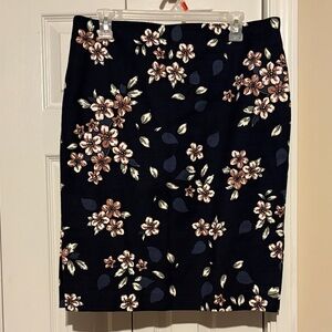 Floral Print Pencil Women's Skirt